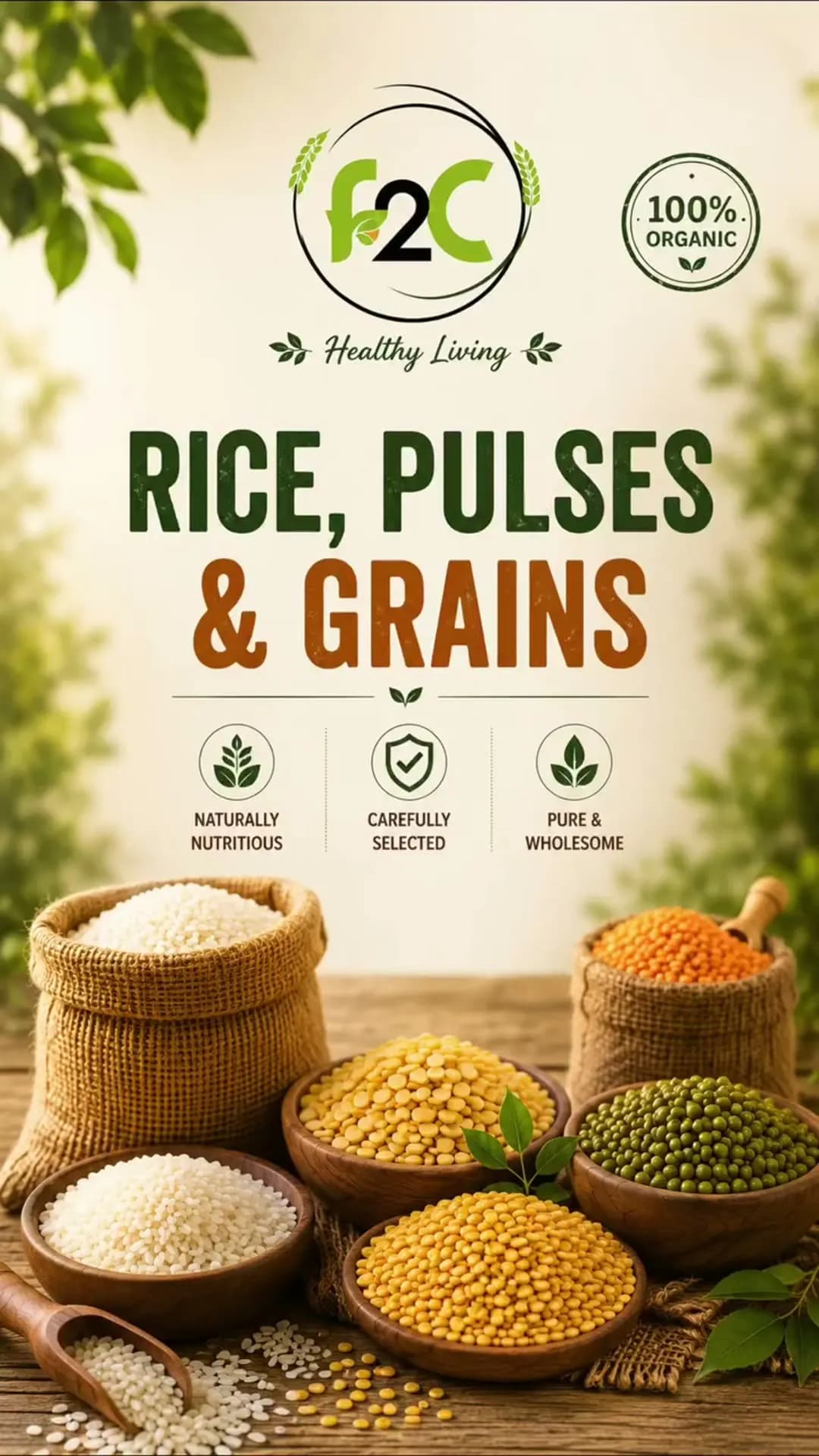 Rice, pulses and grains
