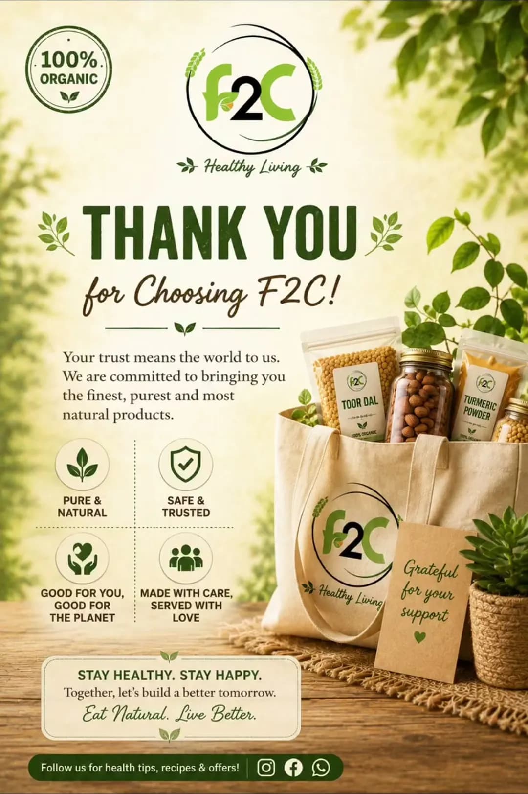 Thank you for choosing F2C