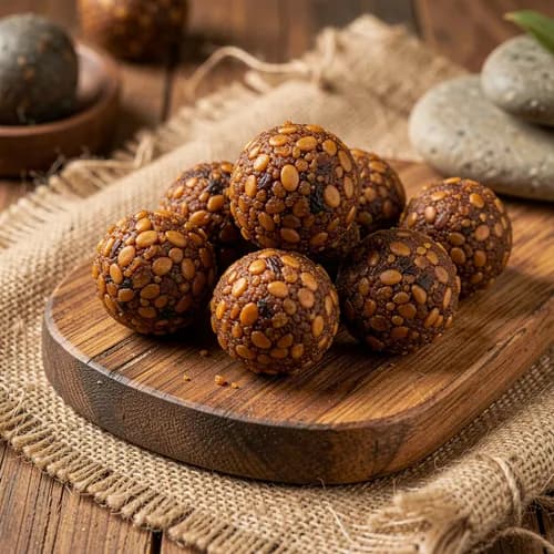 Pounded Groundnut Laddu (Palm Jaggery)